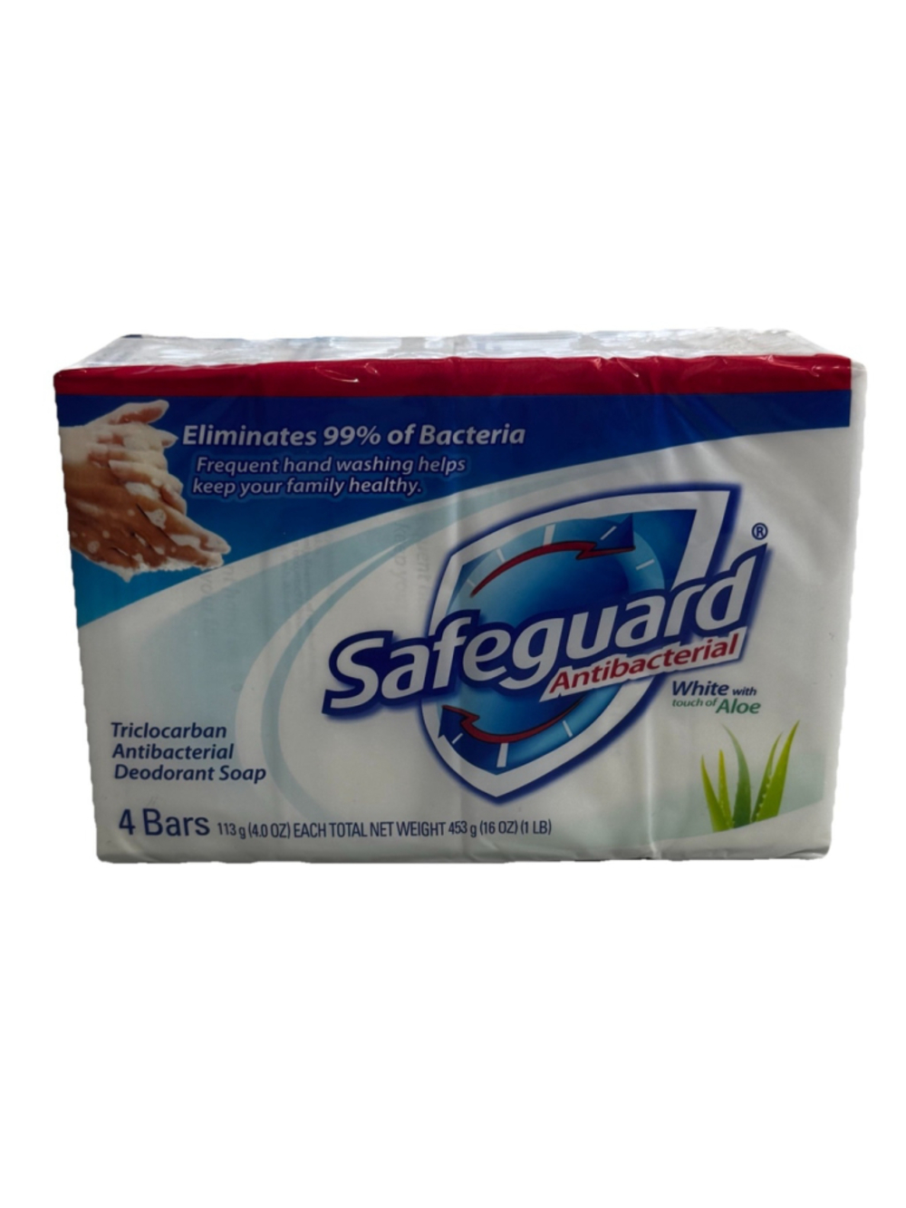 Safeguard ELIMINATES 99% Of Bacteria White W/ Touch Of Aloe Bar Soap OLD FORMULA